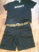 Army Tex  шорты с ремнем + футболка Security