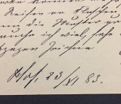 Германия. Карточка. 1883 года.