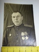 фото старшина РККА П. Чернов с 3 орденами Арзамаское пехотное училище