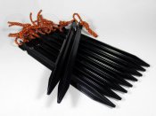 Алюминиевые колышки для палатки черные 10 шт