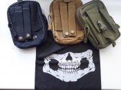 Тактическая сумка олива поясная EDC, барсетка баф череп в подарок
