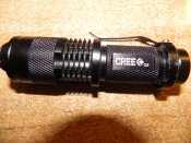 Фонарик CREE Q5 LED + бонус чехол(За Вашу цену старт с 1-й гривны)