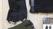 Тактические перчатки 5.11 XL  беспалые черные