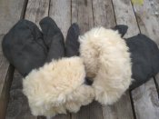 Рукавицы трех палые на меху СССР - 80 год.