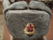 Шапка ушанка солдатская СССР.