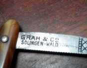 оп. бритва нем. парикмахера 30-40г. Gracie 55 4/8 Grah & Co Solingen wald drgm