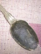 Ложка старая с клеймами .