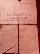 Благодарность И.В. Сталина и медали и доки разные