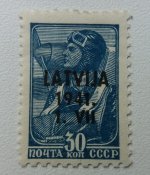 Почтовая марка оккупации Латвии, 1941 год