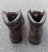 Австрийские замшевые тёмные, коричневые ботинки (короткие берцы). Новые, р.42