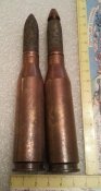 2 ММГ бронебойный и разрывной 15 мм. к MG 151 Luftwaffe /люфтваффе (редкость) гильзы латунь