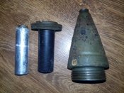 головной взрыватель  A.Z. 23-1 редкий стальной 1944г стакани детонатор нп10