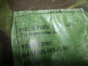 Рюкзак камуфляж оригинал, с 2-мя карманами - Field Pack, DPM, IRR, Transponder AJK. Б/у №64