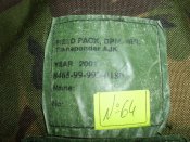 Рюкзак камуфляж оригинал, с 2-мя карманами - Field Pack, DPM, IRR, Transponder AJK. Б/у №64