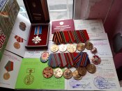 Медали на женщину "Участнику боев на границе" 86