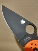 Spyderco para3 cts-xhp orange g-10
