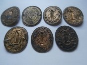 7 шильдиков со старых швейных машинок с немецких блиндажей . .