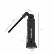 Фонарик портативный(светодиодный, раскладной, пять режимов и два цвета). USB. Блиц.