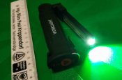 Фонарик портативный(светодиодный, раскладной, пять режимов и два цвета). USB. Блиц.