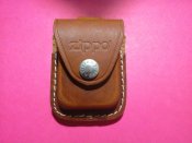 Чехол для зажигалки на пояс Zippo кожаный на кнопке