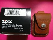 Чехол для зажигалки на пояс Zippo кожаный на кнопке