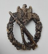 Штурмовой пехотный знак в бронзе/JFS Josef Feix & Sohne, Gablonz. С 1 гривны за вашу цену!