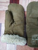 Рукавицы офицерские, зимние, натуральная овчина(зеленые).