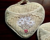 Эдельвейсы Прихватки Швейцария  2 шт