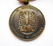 За стрельбу - Лига защиты родины = наградная медаль = Польша = тяж.металл