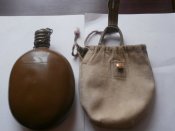 Алюминиевая фляга СА с чехлом за  1979 год завод Красный Выборжец .
