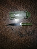 Ножичек на цепочке USMC олива