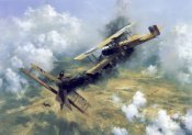 WOOTTON Aviation Art Print WWI RFC Scout C Biplane Capt Lanoe Hawker Dog Fight.jpg