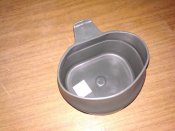Военная складная пластиковая кружка Wildo Fold-A-Cup. Олива. Чашка-миска, объём 200 ml (лот №1)