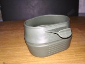 Военная складная пластиковая кружка Wildo Fold-A-Cup. Олива. Чашка-миска, объём 200 ml (лот №1)