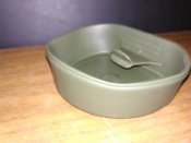 Военная складная пластиковая кружка Wildo Fold-A-Cup. Олива. Чашка-миска объём 200 ml (лот №4)