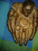 Пепельница "Череп и кости" (бронза)