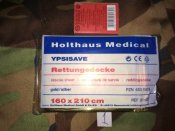 Спасательное одеяло 160*120см (золото/серебро) Rettungsdecke - Holthaus Medical GmbH & Co KG