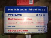Спасательное одеяло 160*120см (золото/серебро) Rettungsdecke - Holthaus Medical GmbH & Co KG