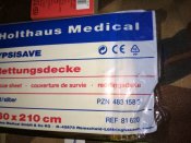 Спасательное одеяло 160*120см (золото/серебро) Rettungsdecke - Holthaus Medical GmbH & Co KG