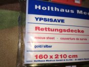 Спасательное одеяло 160*120см (золото/серебро) Rettungsdecke - Holthaus Medical GmbH & Co KG