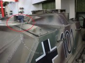 Часть сдвижной бр.створ в крыше под перископ наводчика StuG III Ausf G