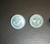 Две пуговицы Кригсмарине JFS, стекло, серебрение