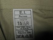 Тенниска однотонная Беж - Италия, размер 15 1/2 R (лот №30)