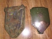 Складная лопатка с чехлом армии Бундесвер/Bundeswehr. Оригинал, клеймо, Германия. №38