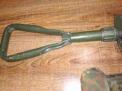 Складная лопатка с чехлом армии Бундесвер/Bundeswehr. Оригинал, клеймо, Германия. №36