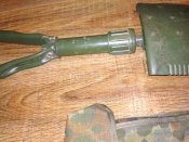Складная лопатка с чехлом армии Бундесвер/Bundeswehr. Оригинал, клеймо, Германия. №36