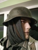 Шейный ток, темно серый, на реконструкцию Вермахта, люфтов, SS.