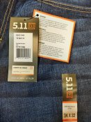 Джинси 5.11 Defender-Flex Slim Jean, розмір 34/32, колір Dark Wash Indigo. Оригінал. Новий товар.