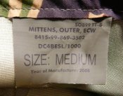 Чехол на перчатки, рукавицы: Mittens, outer, ECW, левый, 1 шт., новый, армия ВС Великобритании
