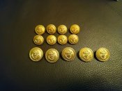 Пуговицы Кригсмарине 5шт 25мм и 8шт 20мм